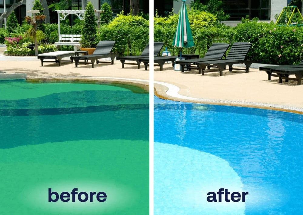 chlorine shock before and after